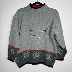 Vintage 1988 ski knit winter sweater